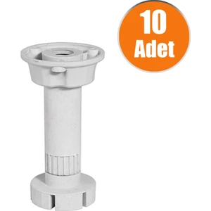 Ayarlanabilir Dolap Mobilya Kanepe Tezgah Ayağı Yükseltme Yükseltici 12 Cm Gri Ayakları 10 Adet