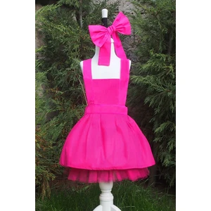 Shecco Babba Fuşya Kız Çocuk Tütü Elbise Bandana Takım 1-8 Yaş