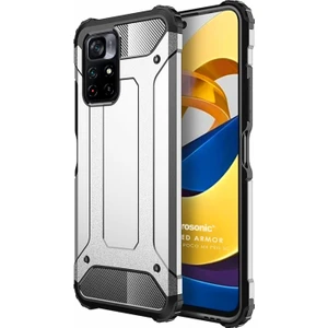 Xiaomi Redmi Note 11T Kılıf Rugged Armor Gümüş