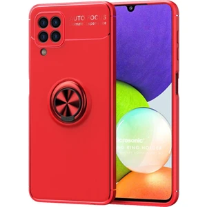 Samsung Galaxy M32 4g Kılıf Kickstand Ring Holder Kırmızı