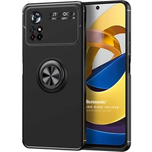 Xiaomi Poco M4 Pro Kılıf Kickstand Ring Holder Siyah