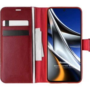 Xiaomi Poco X4 Pro 5g Kılıf Delux Leather Wallet Kırmızı