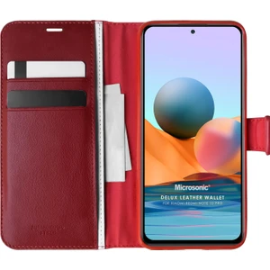 Samsung Galaxy M23 Kılıf Delux Leather Wallet Kırmızı