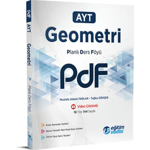 Eğitim Vadisi Yayınları AYT 2023 Geometri PDF Planlı Ders Föyü