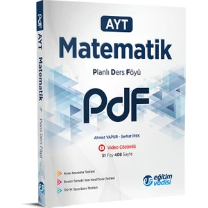 Eğitim Vadisi Yayınları AYT 2023 Matematik PDF Planlı Ders Föyü