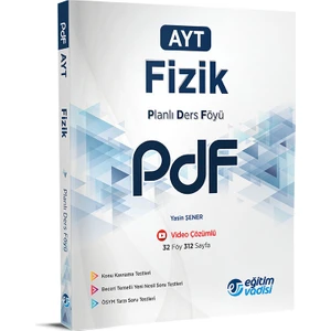 Eğitim Vadisi Yayınları AYT 2023 Fizik PDF Planlı Ders Föyü