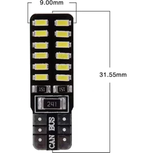 Zrh T10 Dipsiz W5W Canbus 24 Ledli Beyaz Park Plaka Ampülü (2 Adet)