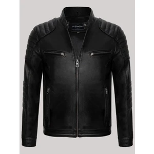 Deri Siyah Erkek Deri Mont Leon Deri Ceket