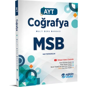 Eğitim Vadisi Yayınları AYT 2023 Coğrafya MSB Multi Soru Bankası