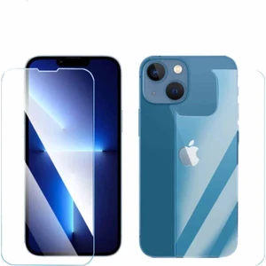 Apple iPhone 13 Uyumlu Ön ve Arka Ekran Koruyucu Yeni Nesil‬ Yüksek Kalite Hd Cam