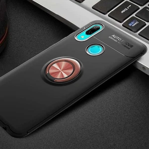 Huawei Y6 2019 Uyumlu Kılıf Standlı Manyetik Yüzüklü Esnek Yumuşak Silikon Case