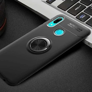 Huawei Y6 2019 Uyumlu Kılıf Standlı Manyetik Yüzüklü Esnek Yumuşak Silikon Case