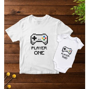 Bk Gift Baba Oğul Kombin Tshirt-Zıbın Hediye Seti -4