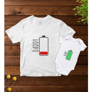 Bk Gift Baba Oğul Kombin Tshirt-Zıbın Hediye Seti -2