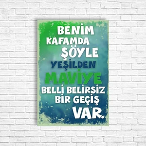 Trend Poster Belli Belirsiz Bir Geçiş Var Retro Ahşap Poster