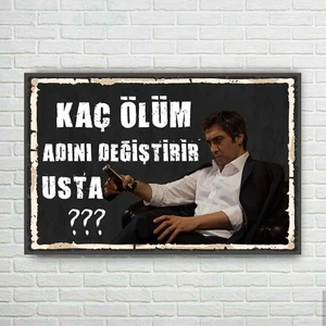 Trend Poster Kurtlar Vadisi Retro Ahşap Poster