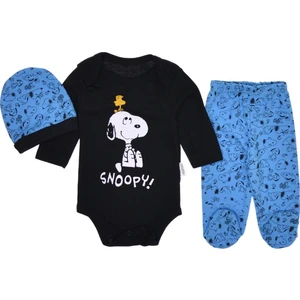 Snopy Baskılı 3'lü Erkek Zıbın Takımı