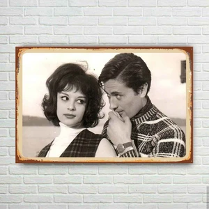 Trend Poster Cüneyt Arkın Hülya Koçyiğit Yeşilçam Retro Ahşap Poster