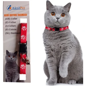 Aktifpet Pati Desenli Kedi Boyun Tasması