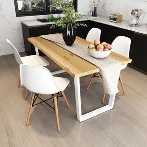 Hayal Masif Natural Renk 140X70 Sandalyeli Masa Takımı CPT7364-140