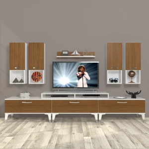 Ekoflex 8da Slm Silver Tv Ünitesi Tv Sehpası - Beyaz - Ceviz