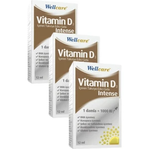 Vitamin D3 Intense 1000 Iu 12 ml 3'lü