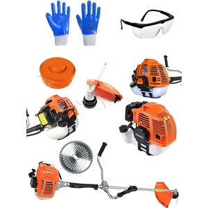 H22 6 Hp Yan Tipi Benzinli Motorlu Ot Çalı Tırpanı Çim Biçme Makinesi Tırpan  Set