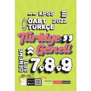 Pegem Akademi Yayıncılık 2022 KPSS ÖABT Türkçe 7-8-9 (3'lü Deneme)