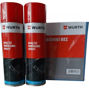 Araç Iç Temeizleme Köpük 500 ml 2 Li + Bez