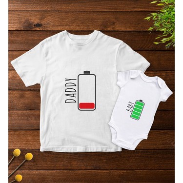 Bk Gift Baba Oğul Kombin Tshirt-Zıbın Hediye Seti -2 Fiyatı