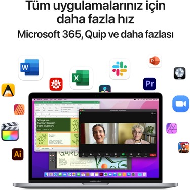 Apple MacBook Pro M2 Çip 8GB 512GB SSD macOS 13 Taşınabilir Fiyatı