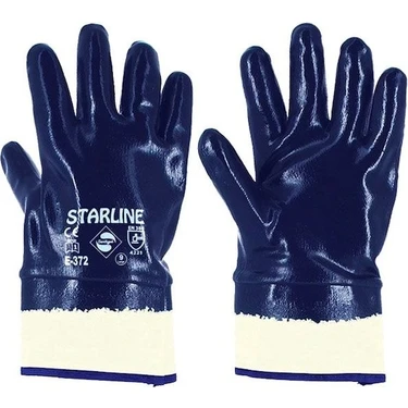 Starline Mavi Nitrilli Eldiven / E-370 Petrol