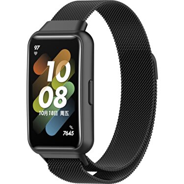 Huawei Band 7/7 Nfc Black Için Milan Metal Manyetik Izleme Bandı (Yurt