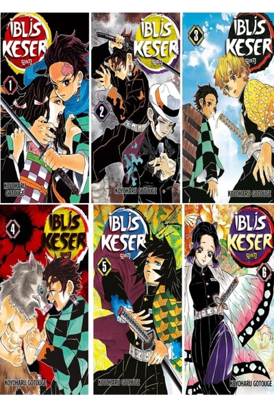 Iblis Keser 1-2-3-4-5-6 (6 Cilt) Manga Set - Koyoharu Gotouge