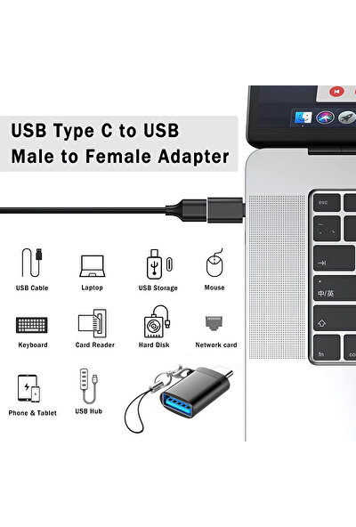 Tianyeda USB C Erkek - USB 3.0 Dişi Otg Adaptörü (Yurt Dışından)