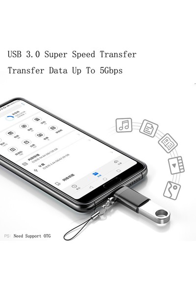 Tianyeda USB C Erkek - USB 3.0 Dişi Otg Adaptörü (Yurt Dışından)