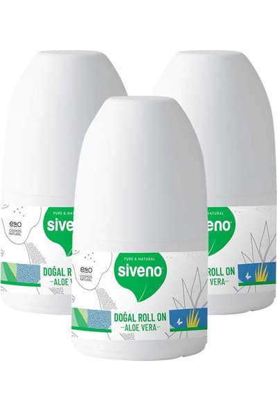 Siveno Doğal Roll-On Ferahlatıcı Aloe Vera 50 ml x 3