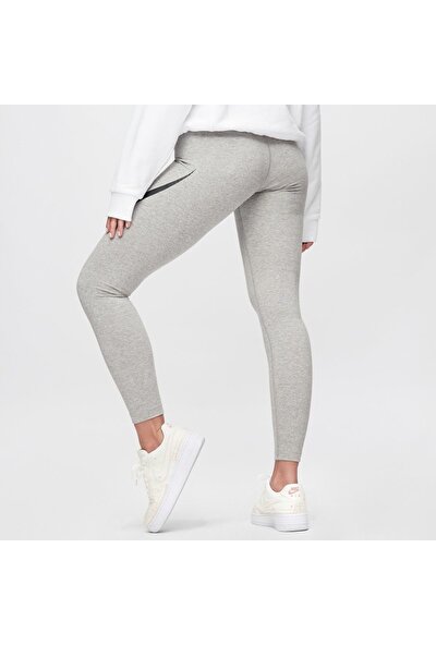 Nike Sportswear Swoosh Leg-A-See Kadın Gri Tayt DB3896-063