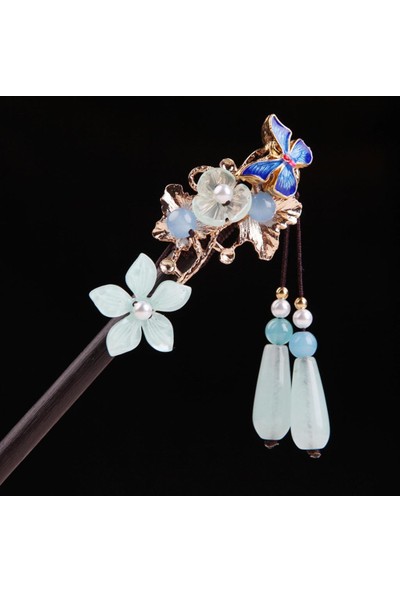 Malory Saç Pins Ahşap Saç Pin Çiçek Saç Şekillendirici (Yurt Dışından)