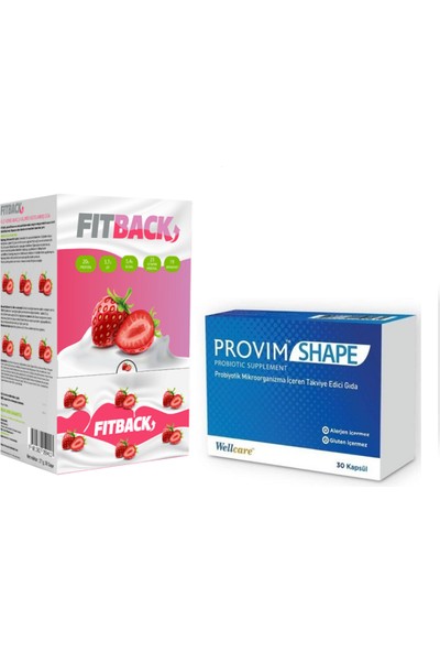 Fitback Kilo Verme Amaçlı Kalorisi Kısıtlanmış Gıda 30 Lu+Provim Probiyotik 30 Kapsül