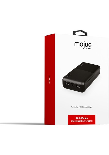 mojue by ttec PB09 20.000mAh Taşınabilir Şarj Aleti / Powerbank-Siyah