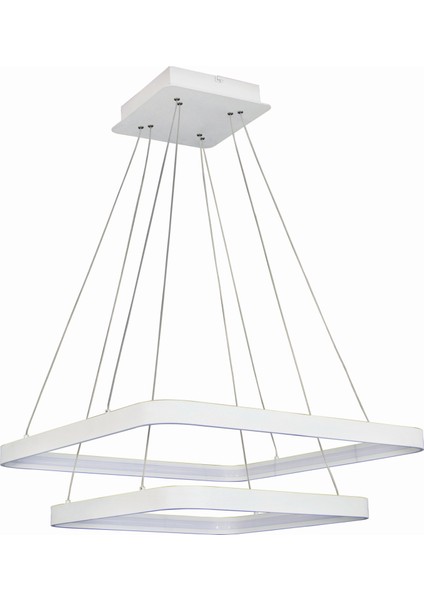 TRA30012 Eco 60*60 cm LED Avize Sarkıt Ovalköşe Larga - Işık Rengi 3000K Sıcak Beyaz