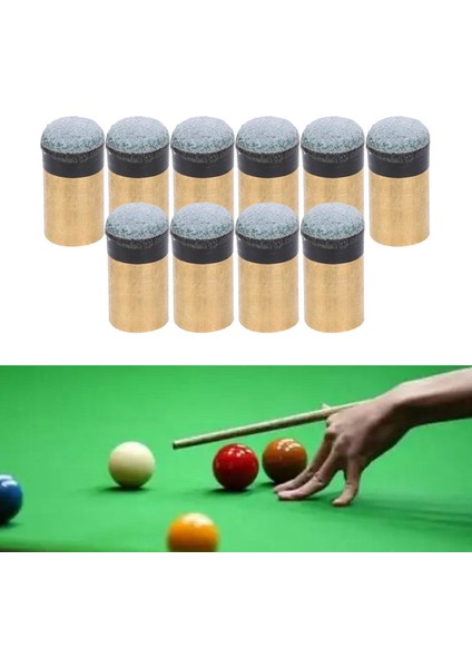 10 Parça Snooker Bilardo Işaret Uçları Tip Üzerinde Vidalı Bakır 12MM (Yurt Dışından)