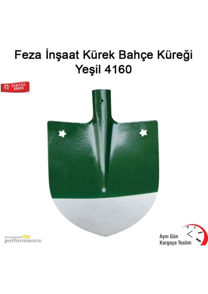 Feza Inşaat Kürek Bahçe Küreği Yeşil 4160