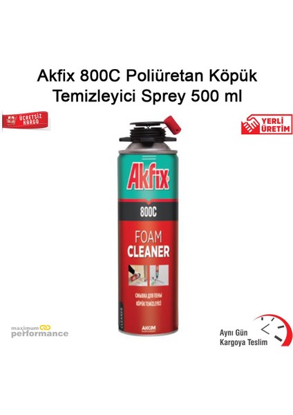 800C Poliüretan Köpük Temizleyici Sprey 500 ml