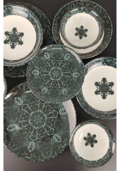 CKR4021 Dijital Baskılı 24 Parça Porselen Yemek Takımı