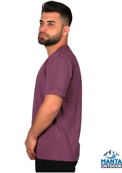 Mnt 2307-1 Kuru Kafa Baskılı Erkek T-Shirt