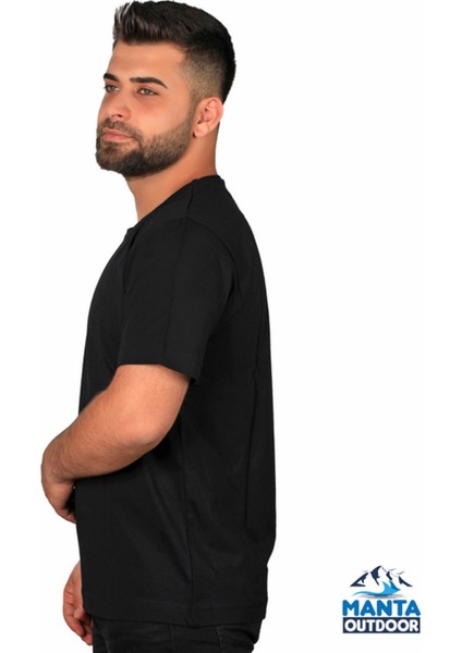 Mnt 2307-1 Kuru Kafa Baskılı Erkek T-Shirt fırsatları