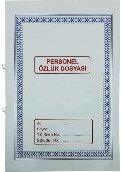225 Personel Özlük Dosyası 21 x 30 - 5 Adet