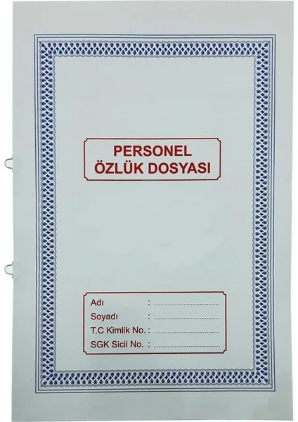 225 Personel Özlük Dosyası  21 x 30 - 10 Adet